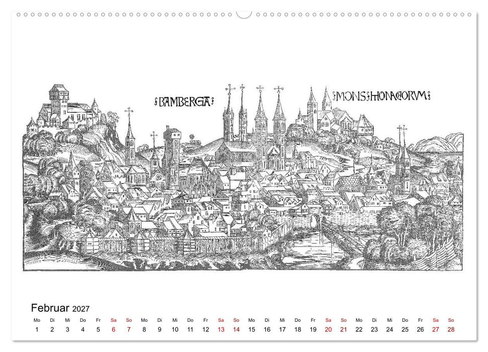 Schedelsche Weltchronik Deutsche Städte 1493 (CALVENDO Premium Wandkalender 2027)