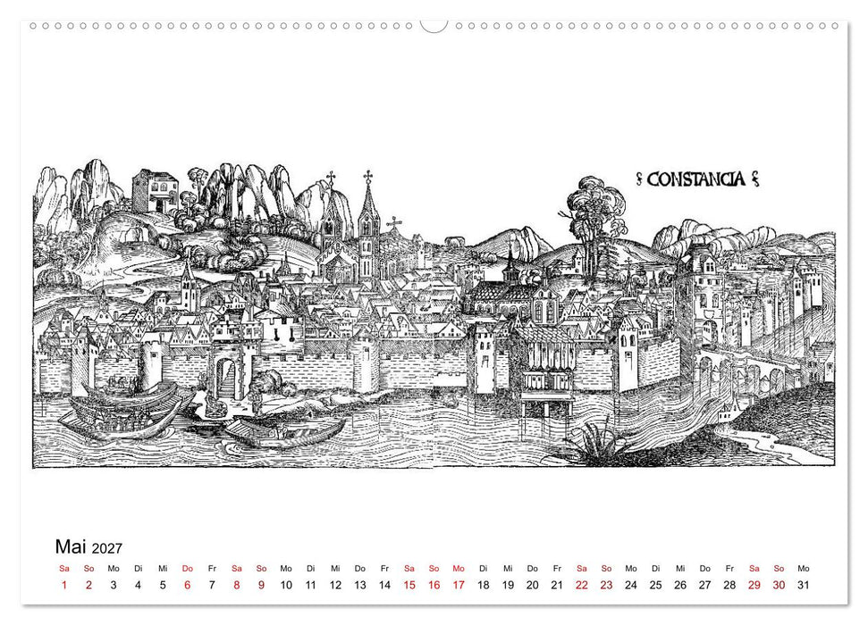 Schedelsche Weltchronik Deutsche Städte 1493 (CALVENDO Premium Wandkalender 2027)