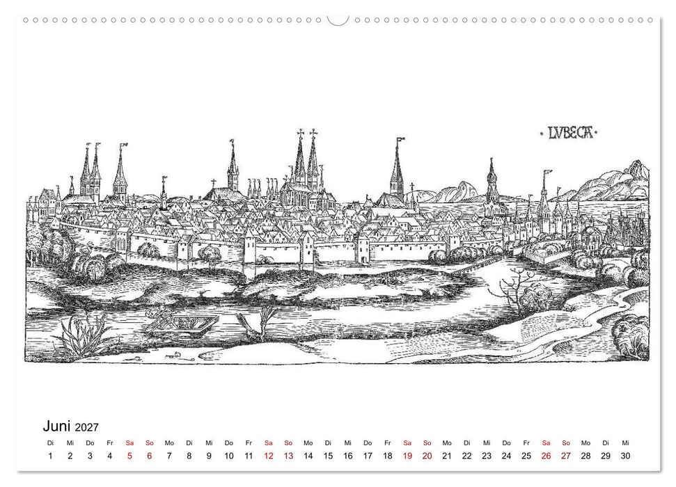 Schedelsche Weltchronik Deutsche Städte 1493 (CALVENDO Premium Wandkalender 2027)