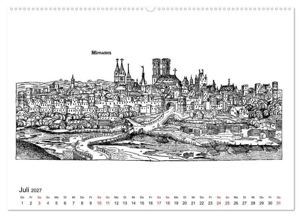 Schedelsche Weltchronik Deutsche Städte 1493 (CALVENDO Premium Wandkalender 2027)