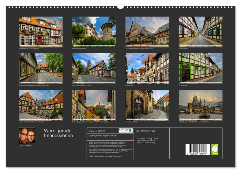 Wernigerode Impressionen (CALVENDO Premium Wandkalender 2027)