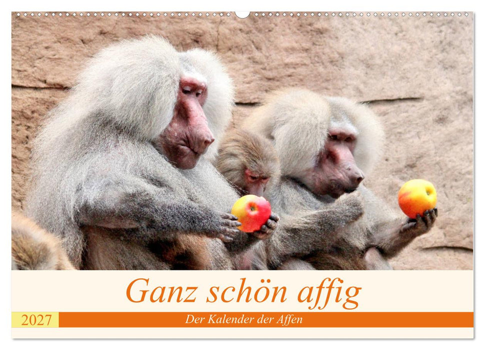 Ganz schön affig - Der Kalender der Affen (CALVENDO Wandkalender 2027)