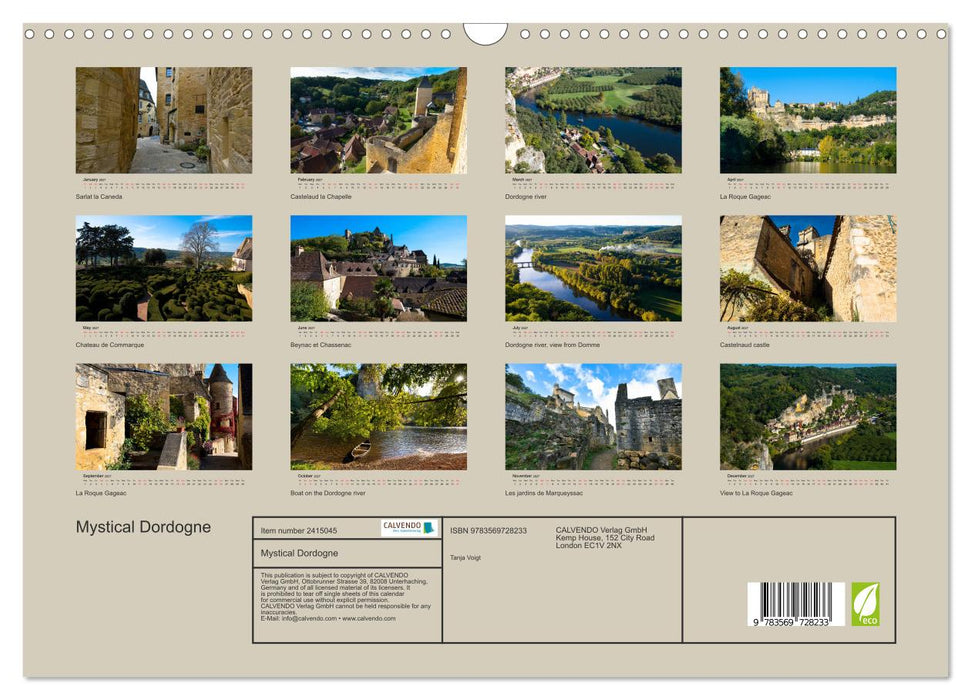 Mystical Dordogne (CALVENDO Monthly Calendar 2027)