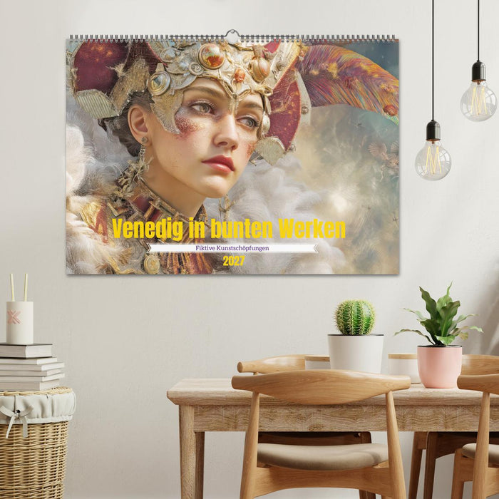 Venedig in bunten Werken - Fiktive Kunstschöpfungen (CALVENDO Wandkalender 2027)