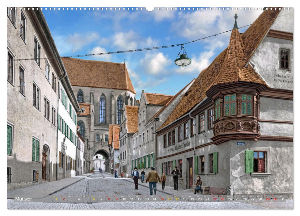 Rothenburg ob der Tauber um das Jahr 1900 – Fotos neu koloriert (CALVENDO Premium Wandkalender 2027)