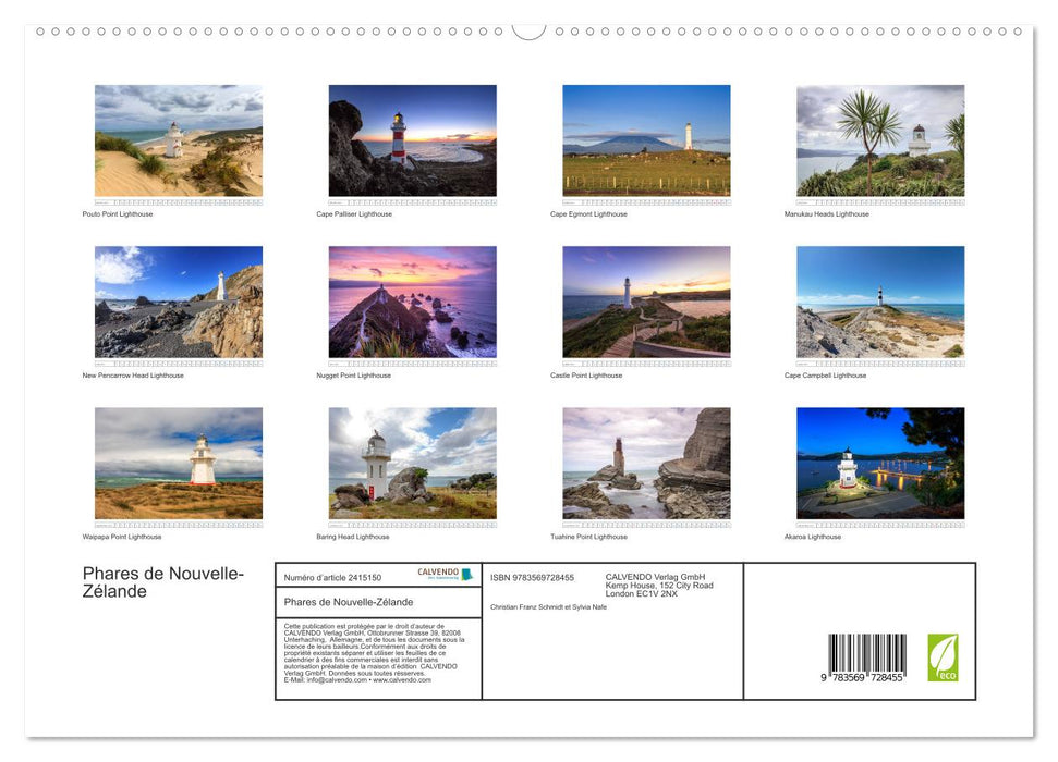 Phares de Nouvelle-Zélande (CALVENDO Calendrier supérieur 2027)