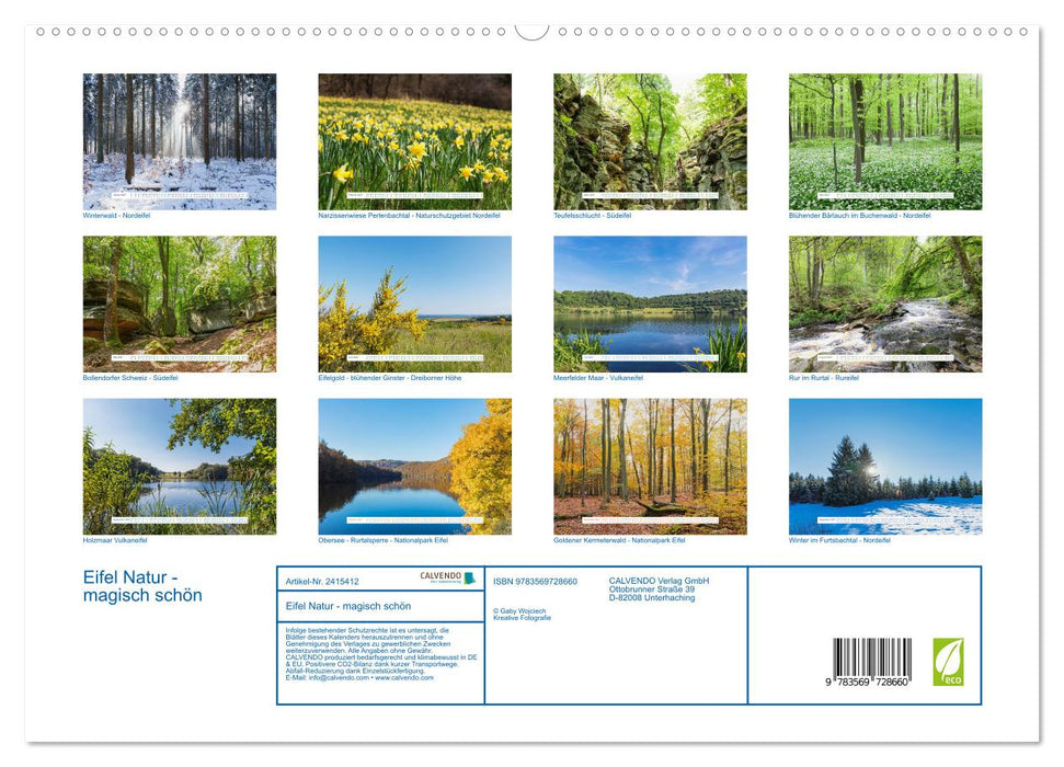 Eifel Natur - magisch schön (CALVENDO Premium Wandkalender 2027)