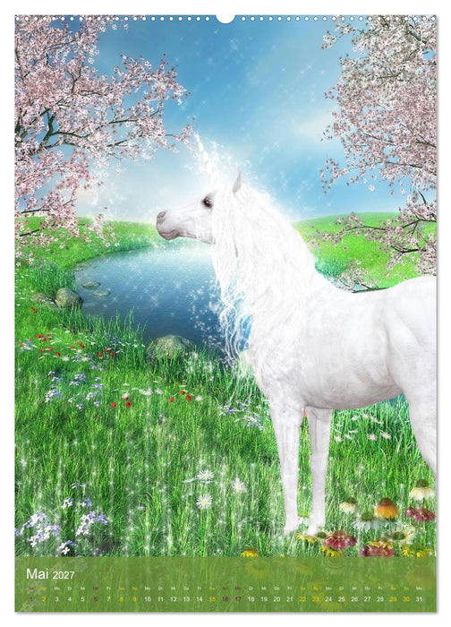Zauberhaft liebe Einhörner - Kalender (CALVENDO Wandkalender 2027)