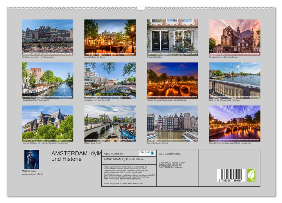 AMSTERDAM Idylle und Historie (CALVENDO Premium Wandkalender 2027)