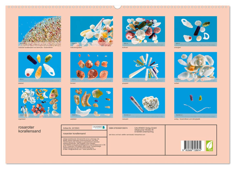 rosaroter korallensand (CALVENDO Premium Wandkalender 2027)