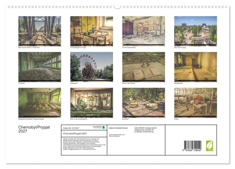 Chernobyl/Prypjat 2027 (CALVENDO Premium Wandkalender 2027)