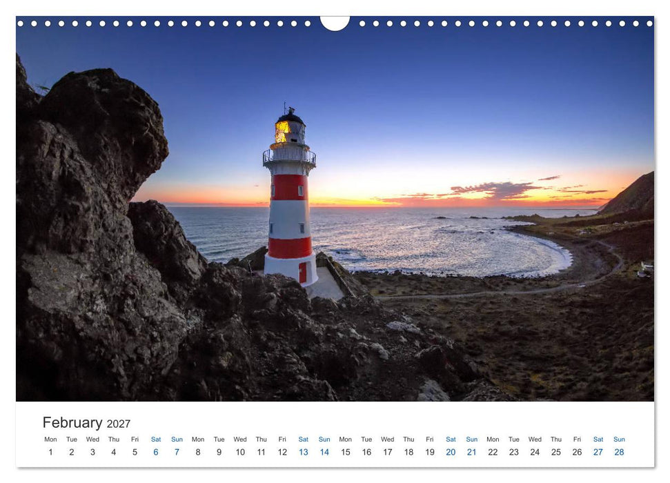 Lighthouses of New Zealand (CALVENDO Monthly Calendar 2027)