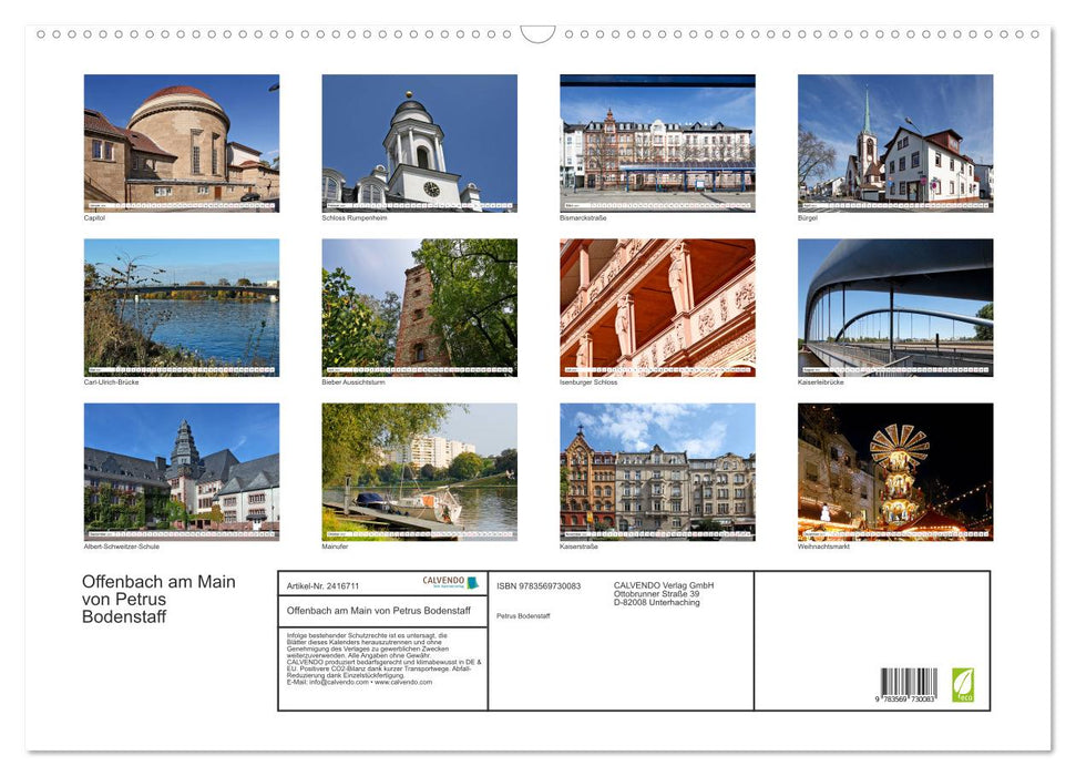 Offenbach am Main von Petrus Bodenstaff (CALVENDO Wandkalender 2027)