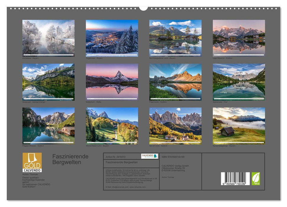 Faszinierende Bergwelten (CALVENDO Premium Wandkalender 2027)