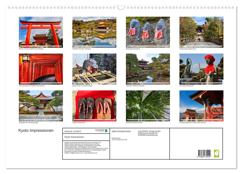 Kyoto Impressionen (CALVENDO Wandkalender 2027)