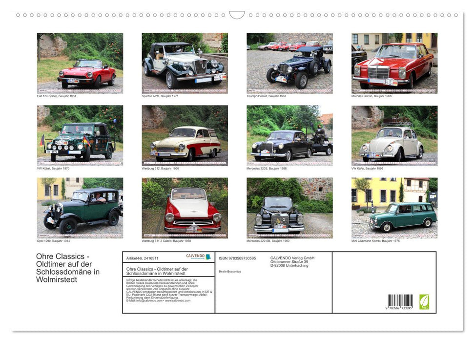 Ohre Classics - Oldtimer auf der Schlossdomäne in Wolmirstedt (CALVENDO Wandkalender 2027)