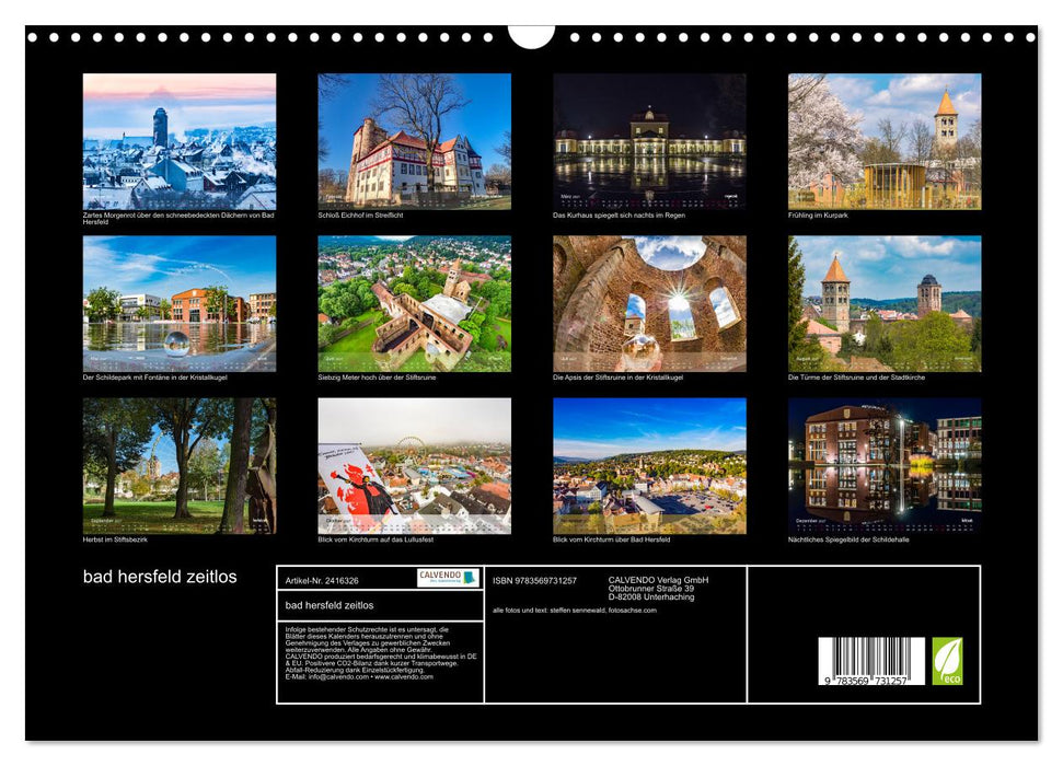 bad hersfeld zeitlos (CALVENDO Wandkalender 2027)