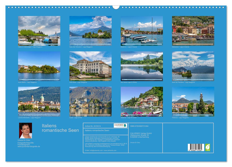 Italiens romantische Seen (CALVENDO Wandkalender 2027)