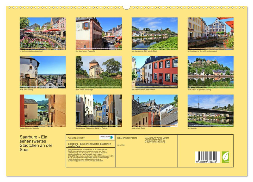 Saarburg - Ein sehenswertes Städtchen an der Saar (CALVENDO Premium Wandkalender 2027)