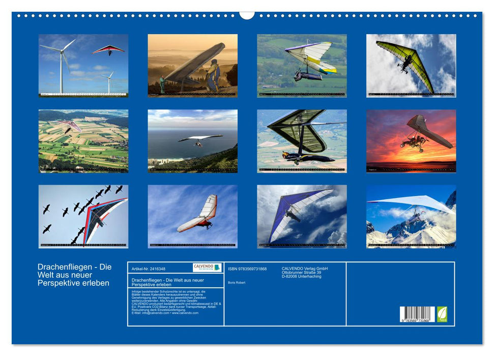 Drachenfliegen - Die Welt aus neuer Perspektive erleben (CALVENDO Wandkalender 2027)