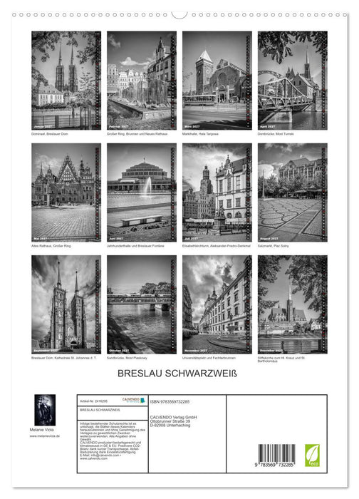 BRESLAU SCHWARZWEIß (CALVENDO Premium Wandkalender 2027)