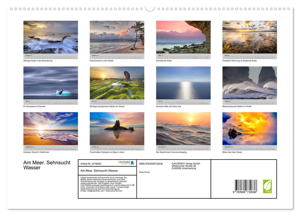 Am Meer. Sehnsucht Wasser (CALVENDO Premium Wandkalender 2027)