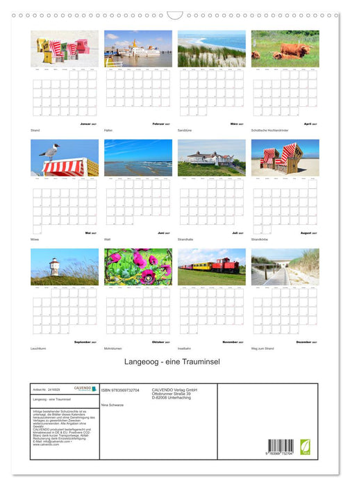 Langeoog - eine Trauminsel (CALVENDO Wandkalender 2027)