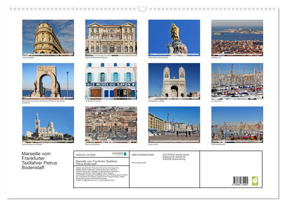 Marseille vom Frankfurter Taxifahrer Petrus Bodenstaff (CALVENDO Wandkalender 2027)
