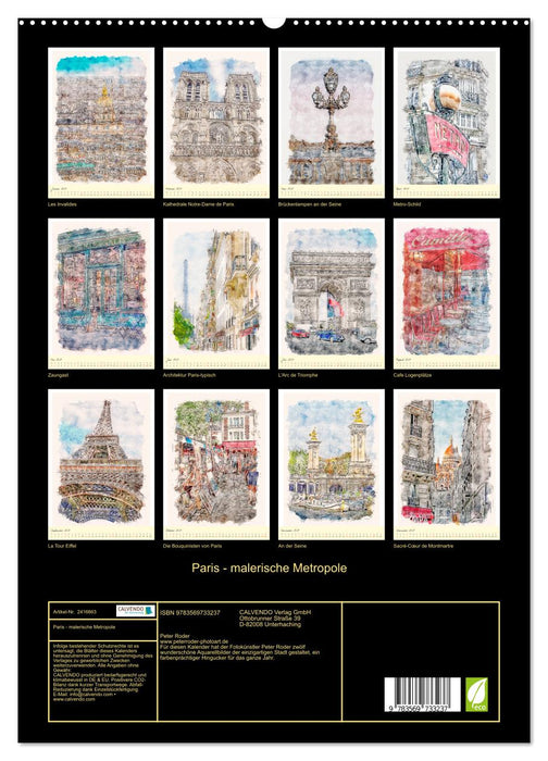Paris - malerische Metropole (CALVENDO Premium Wandkalender 2027)