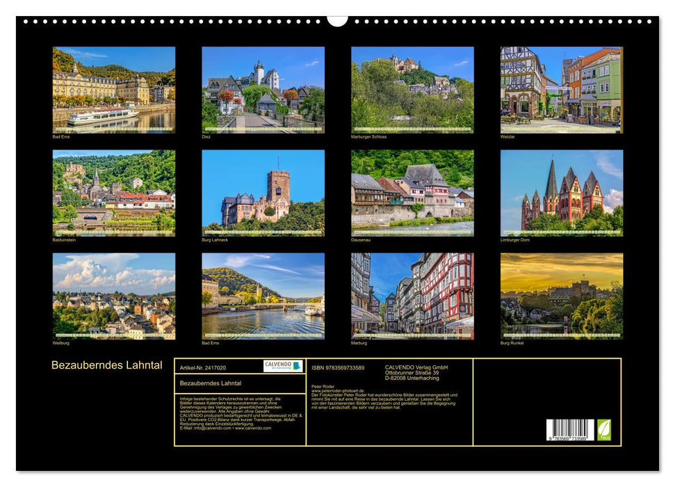Bezauberndes Lahntal (CALVENDO Wandkalender 2027)