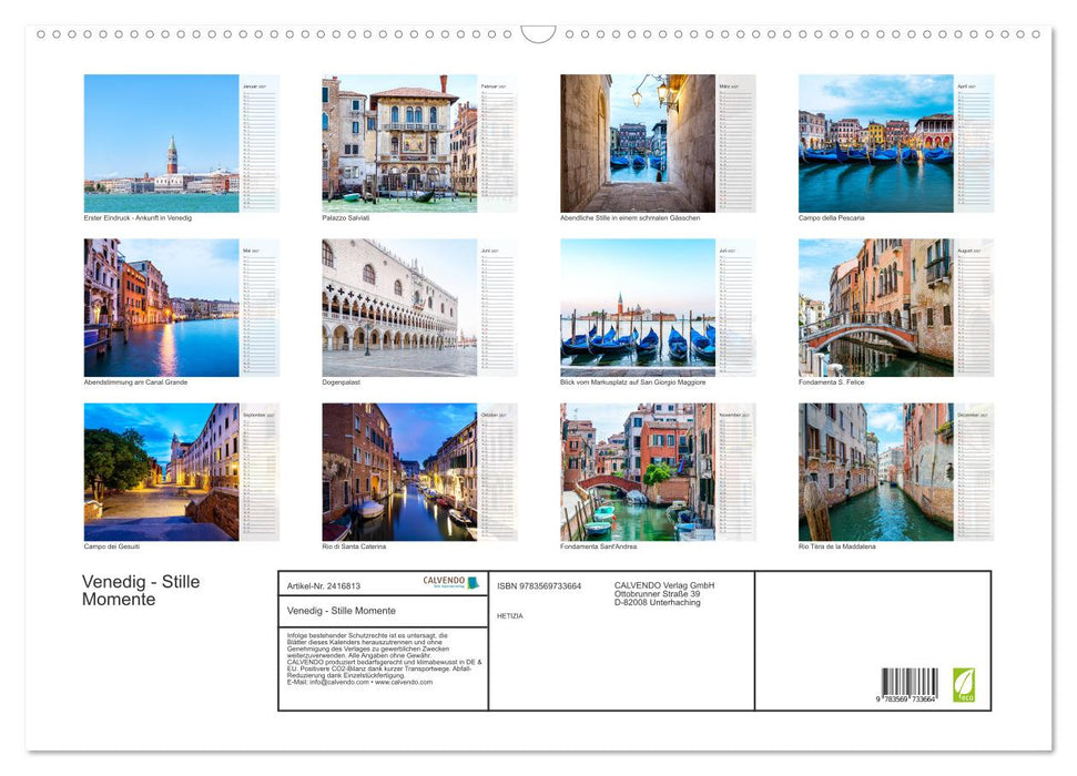 Venedig - Stille Momente (CALVENDO Wandkalender 2027)