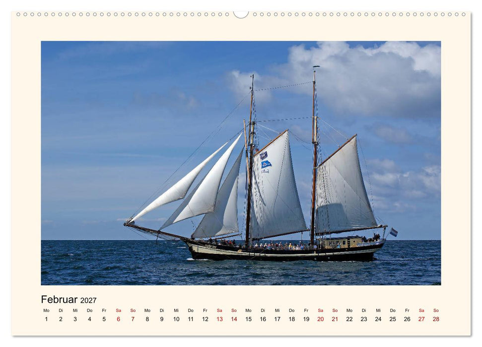 Unter vollen Segeln Traditionssegler auf der Ostsee (CALVENDO Wandkalender 2027)