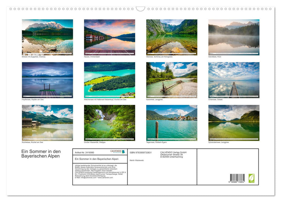 Ein Sommer in den Bayerischen Alpen (CALVENDO Wandkalender 2027)