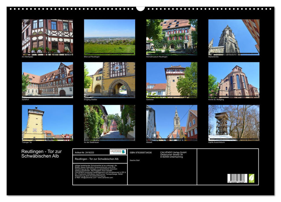 Reutlingen - Tor zur Schwäbischen Alb (CALVENDO Wandkalender 2027)