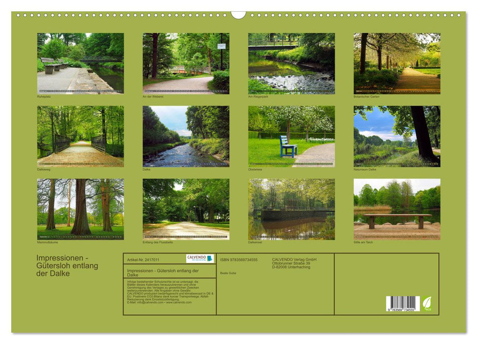 Impressionen - Gütersloh entlang der Dalke (CALVENDO Wandkalender 2027)
