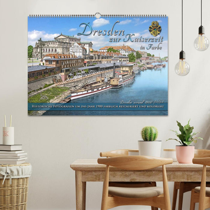 Historisches Dresden um 1900 neu restauriert und detailkoloriert (CALVENDO Wandkalender 2027)