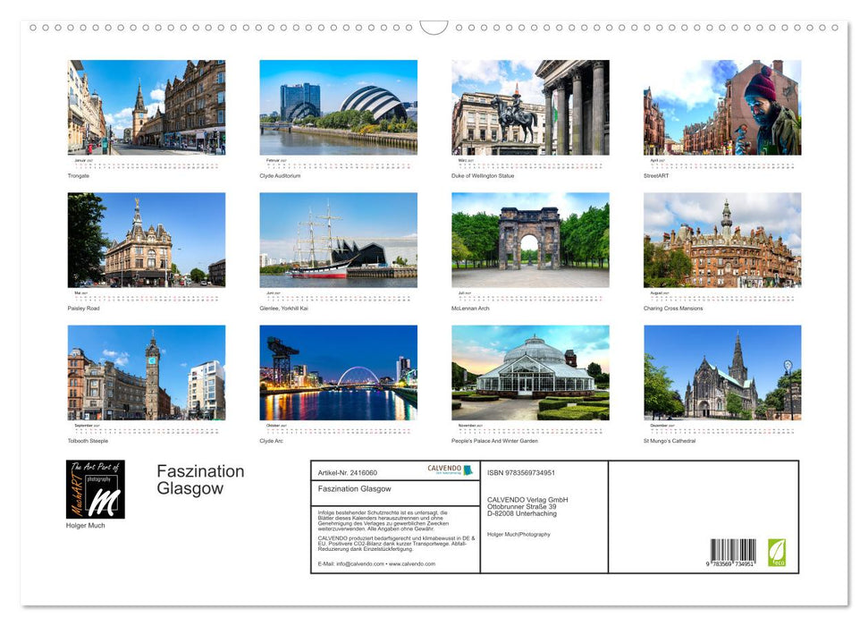 Faszination Glasgow (CALVENDO Wandkalender 2027)