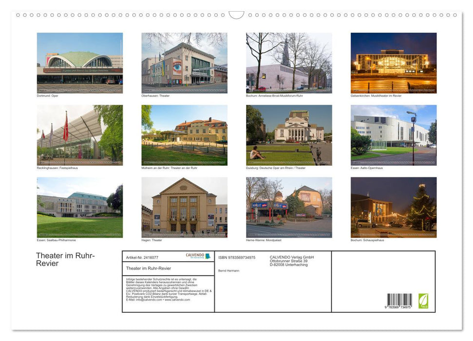 Theater im Ruhr-Revier (CALVENDO Wandkalender 2027)