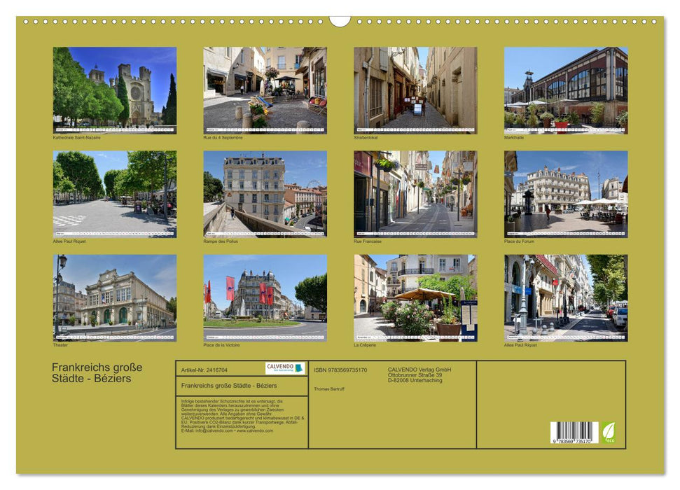 Frankreichs große Städte - Béziers (CALVENDO Wandkalender 2027)