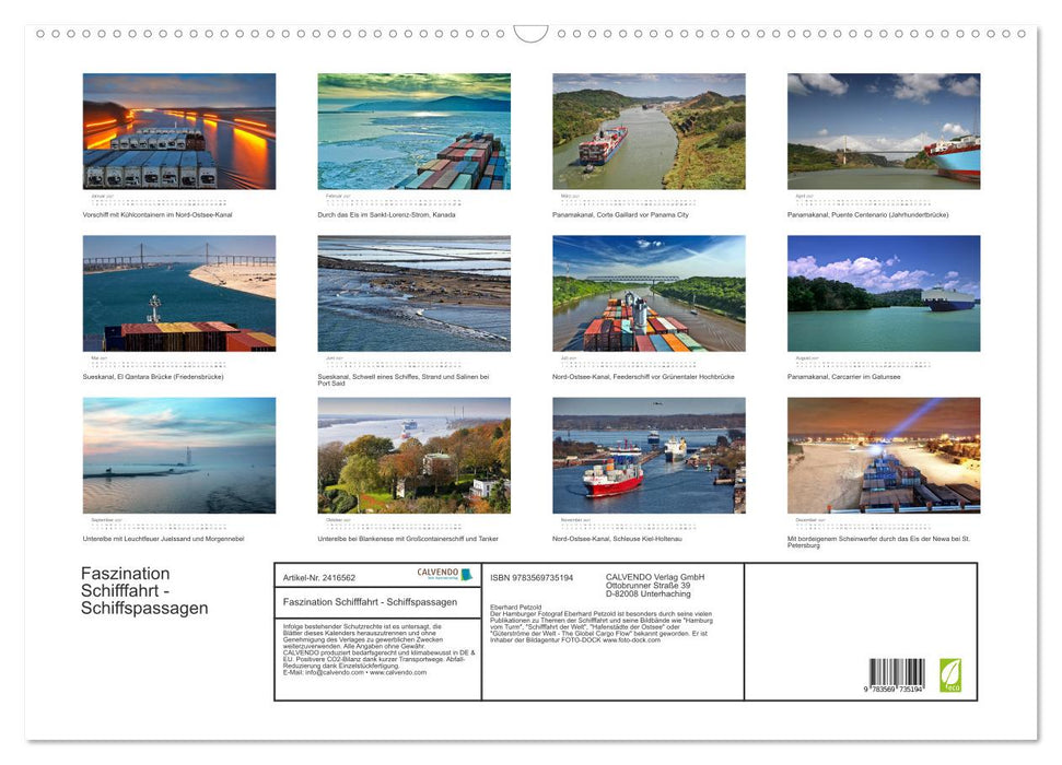 Faszination Schifffahrt - Schiffspassagen (CALVENDO Wandkalender 2027)