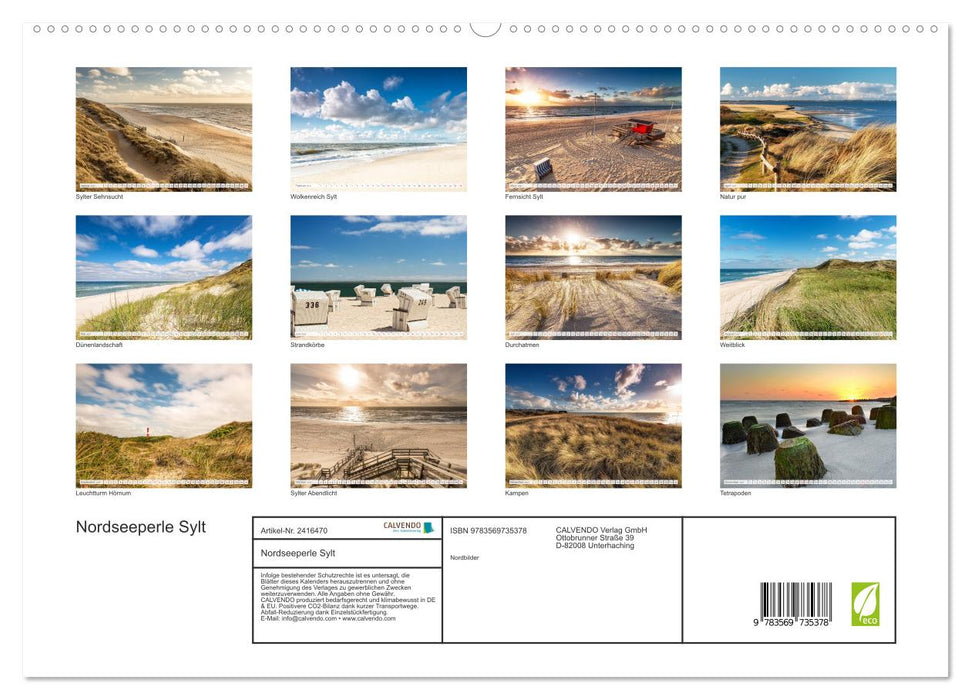 Nordseeperle Sylt (CALVENDO Premium Wandkalender 2027)