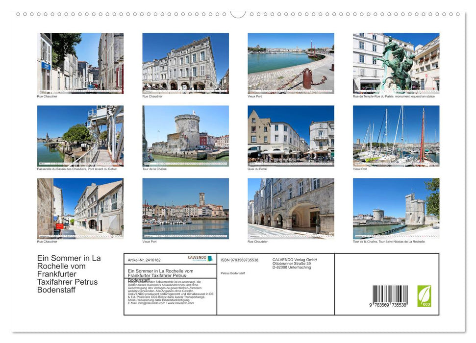 Ein Sommer in La Rochelle vom Frankfurter Taxifahrer Petrus Bodenstaff (CALVENDO Premium Wandkalender 2027)