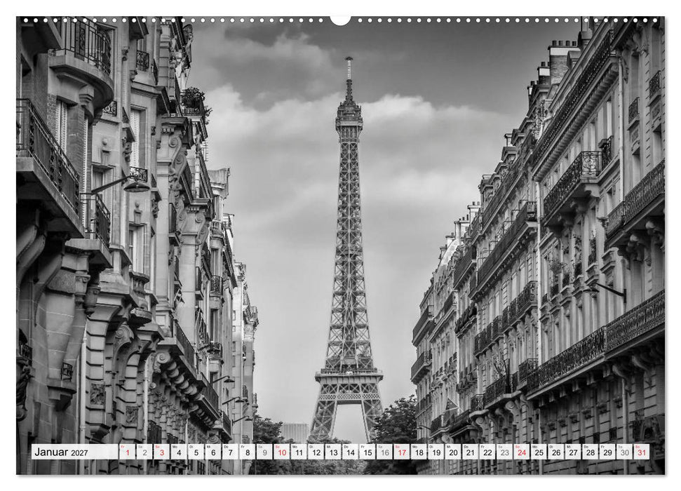 PARIS Monochrome Impressionen (CALVENDO Wandkalender 2027)