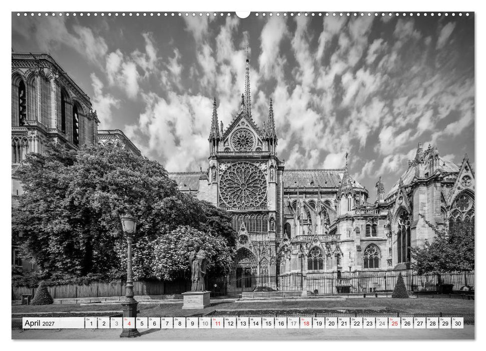 PARIS Monochrome Impressionen (CALVENDO Wandkalender 2027)