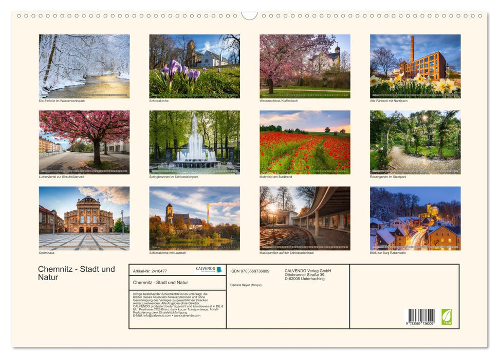 Chemnitz - Stadt und Natur (CALVENDO Wandkalender 2027)