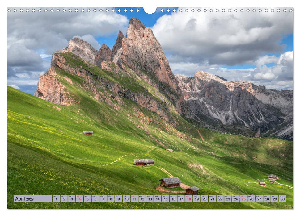 Dolomites, mountain paradise in North Italy (CALVENDO Monthly Calendar 2027)