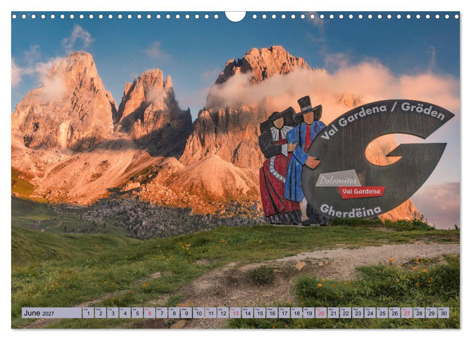 Dolomites, mountain paradise in North Italy (CALVENDO Monthly Calendar 2027)