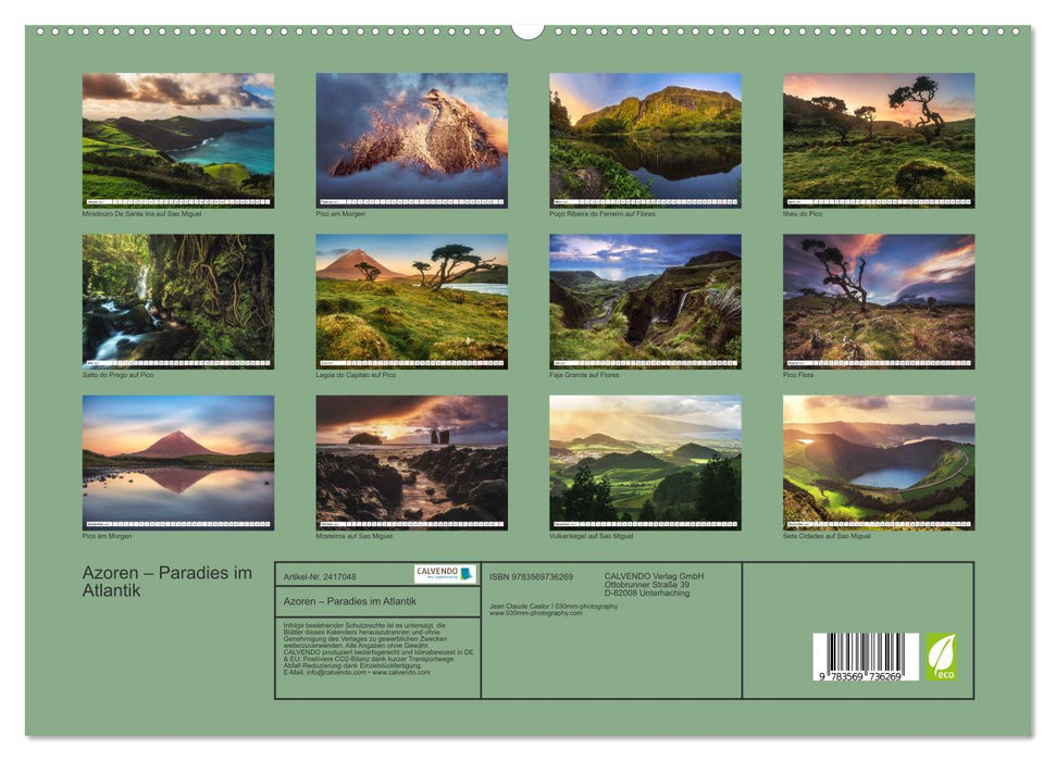 Azoren – Paradies im Atlantik (CALVENDO Premium Wandkalender 2027)