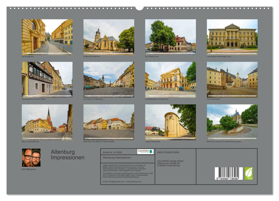 Altenburg Impressionen (CALVENDO Premium Wandkalender 2027)