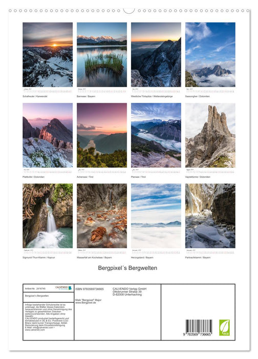 Bergpixel´s Bergwelten (CALVENDO Premium Wandkalender 2027)